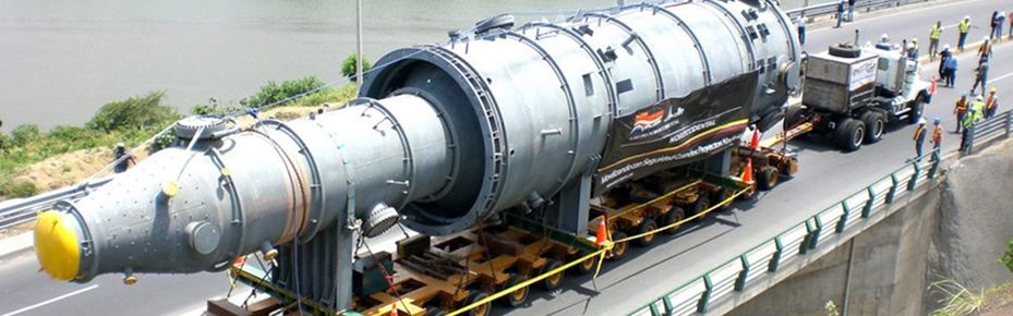 Banner de texto TNO en acción mostrando proyectos de transporte de carga pesada