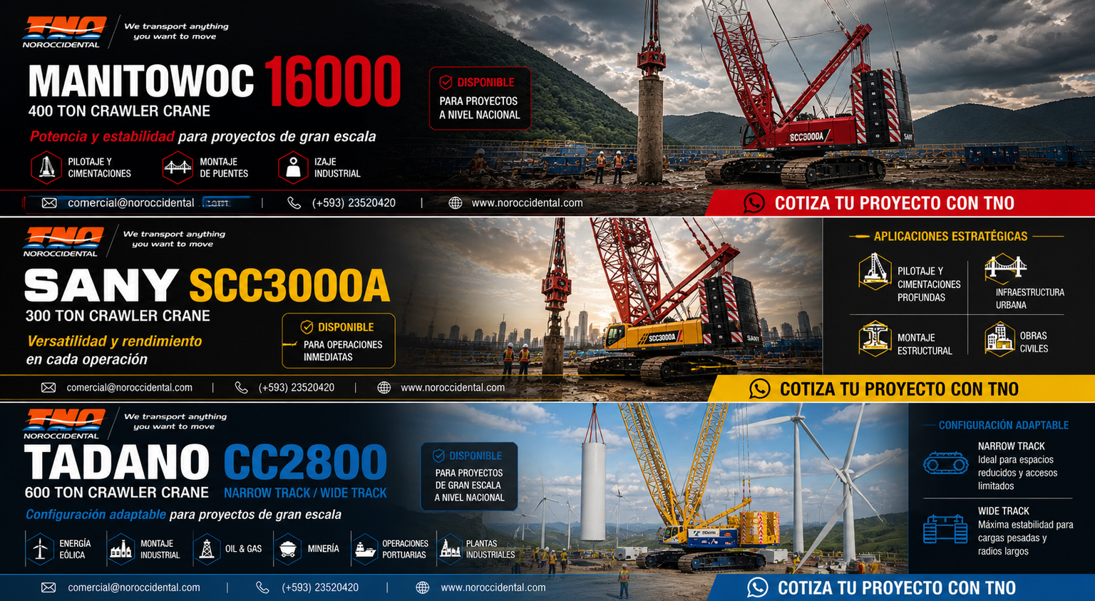 gruas sobre oruga ecuador